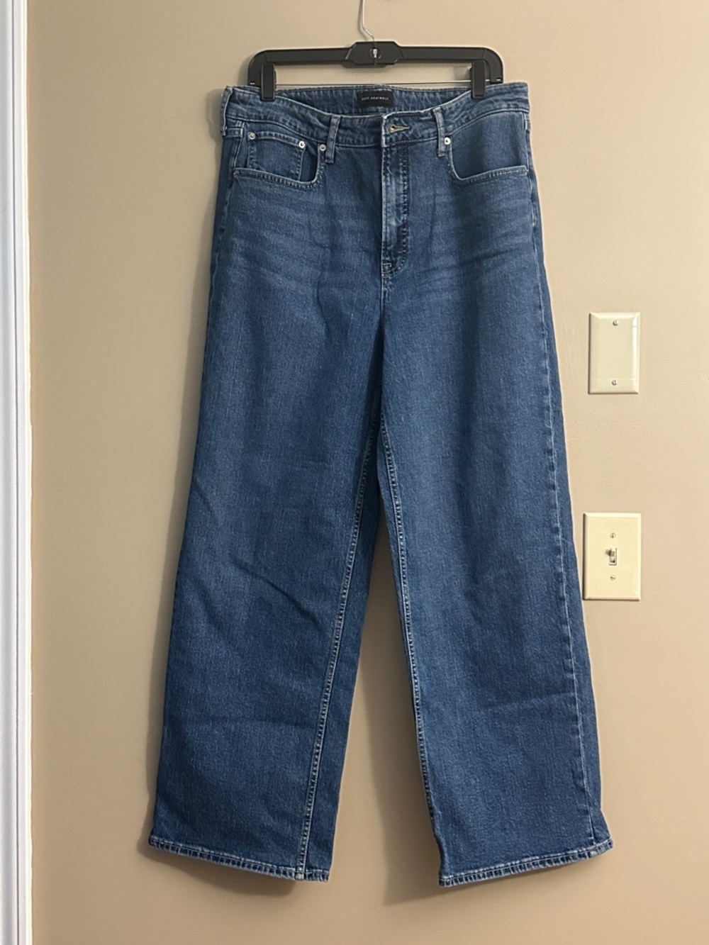 Wide Leg Blue Denim Jeans - Classic Flare